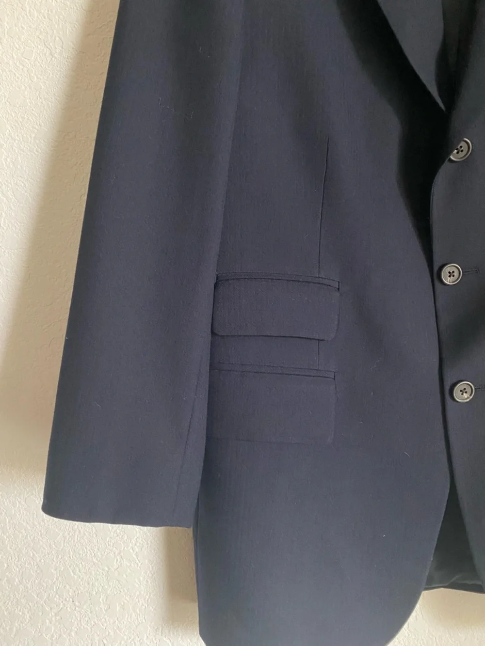 Ralph Ralph Lauren Pure New Wool Classic Navy Single Breasted Office Blazer 40R - Picture 11 of 16